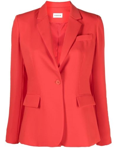 P.A.R.O.S.H. Panty Single-breasted Blazer - Red