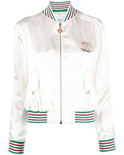 Casablancabrand Embleme De Cygne Souvenir Jacket - White