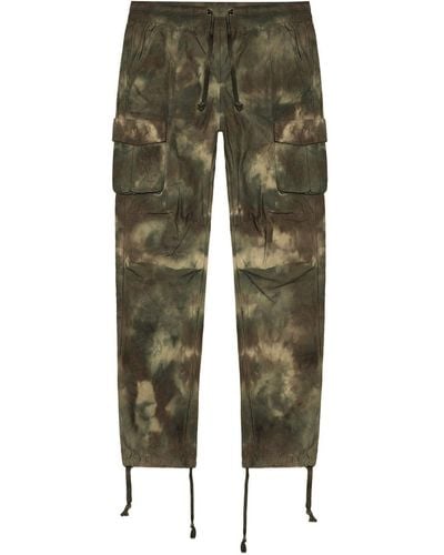 John Elliott Camouflage Tie-dye Cargo Pants - Green