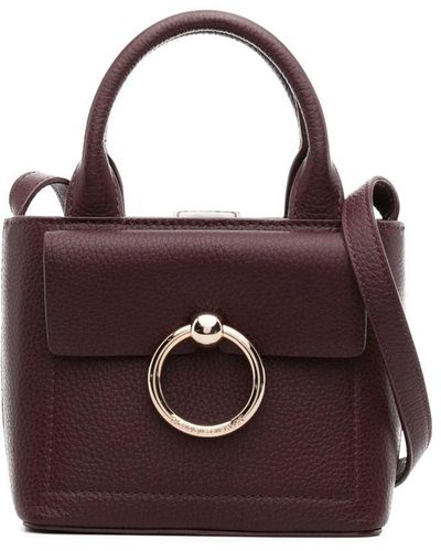 Claudie Pierlot Anouck Leather Tote Bag - Purple