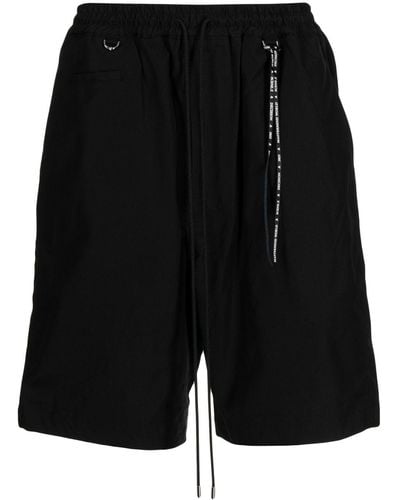MASTERMIND WORLD Logo-embroidered Bermuda Shorts - Black
