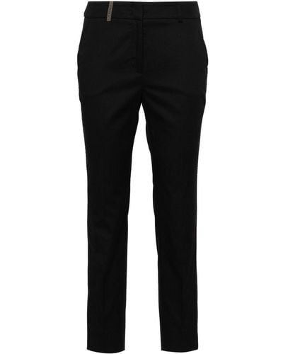 Peserico 4718 Tailored Pants - Black