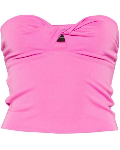 ANDAMANE Twisted cut-out strapless top - Rosa