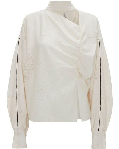 Victoria Beckham Asymmetrische Bluse - Weiß