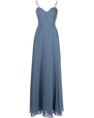 Marchesa ロング スリップドレス - ブルー