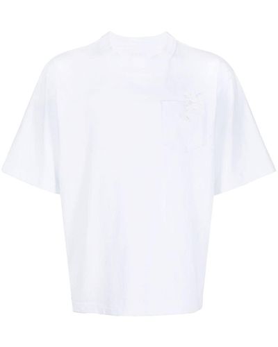 Sacai アップリケ Tシャツ - ホワイト