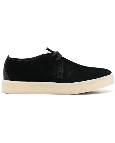 Clarks Suede Lace-up Sneakers - Black