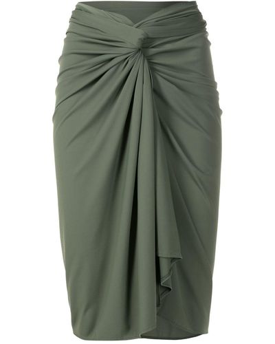 Lygia & Nanny Pareo Orixa Wraparound Midi Skirt - Green