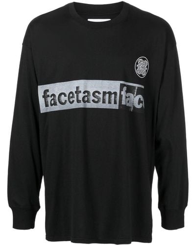 Facetasm T-Shirt mit Logo-Print - Schwarz