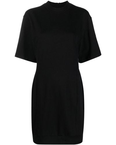 Moncler Spliced Logo-print T-shirt Dress - Black