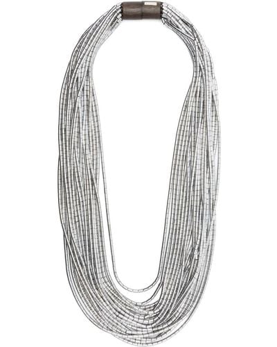 Monies Solara Draped Necklace - White