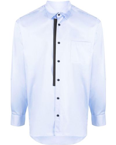 GR10K Chest-pocket Cotton Shirt - Blue