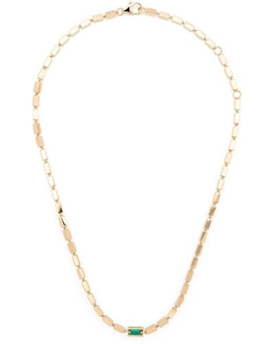 Suzanne Kalan 18kt Yellow Gold Emerald Necklace - White