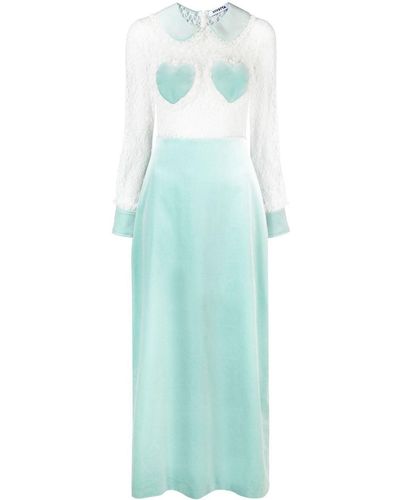 Vivetta Lace-detail Maxi Dress - Blue