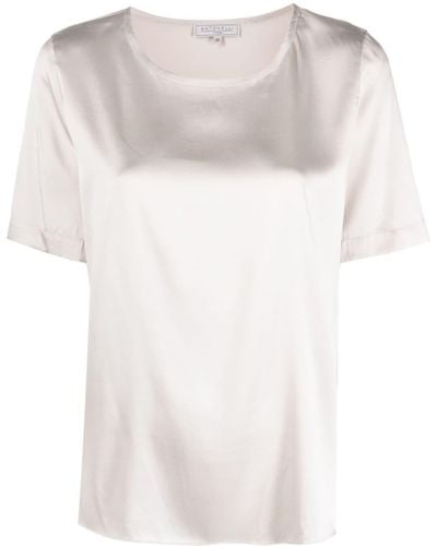 Antonelli Round-neck Silk T-shirt - White