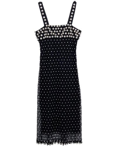 Jonathan Simkhai Crystal-embelished Square-neck Midi Dress - Black