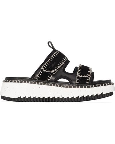 Chloé Lilli Platform Sandals - Black