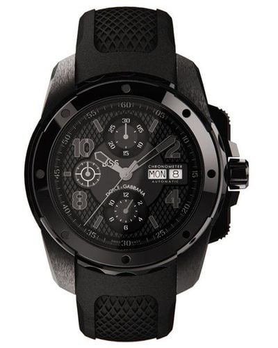 Dolce & Gabbana Ds5 Watch In Steel With Pvd Coating - Black
