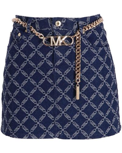 MICHAEL Michael Kors Gonna denim con logo Empire - Blu