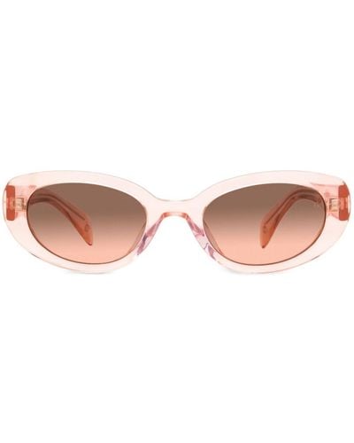 Rag & Bone Sonnenbrille mit ovalem Gestell - Pink