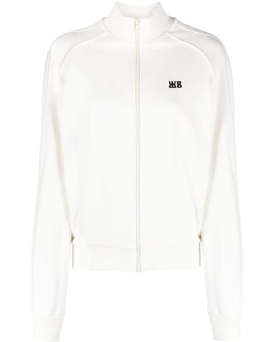 Wales Bonner Logo-embroidered Zipped Sweatshirt - White