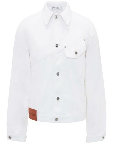 JW Anderson Cropped-Jeansjacke mit verdrehtem Design - Weiß