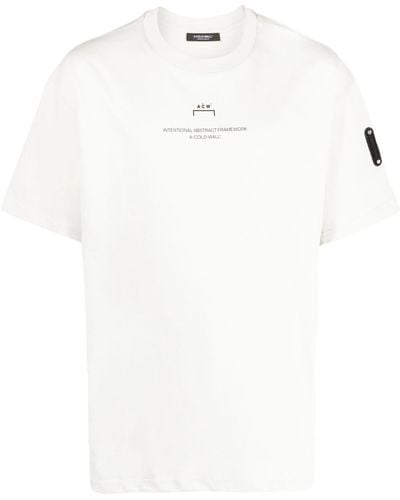 A_COLD_WALL* Logo-patch Short-sleeve T-shirt - White