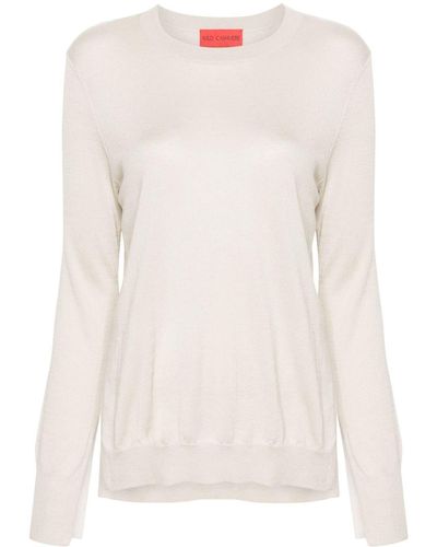 Wild Cashmere Round-neck Long-sleeve Sweater - Natural