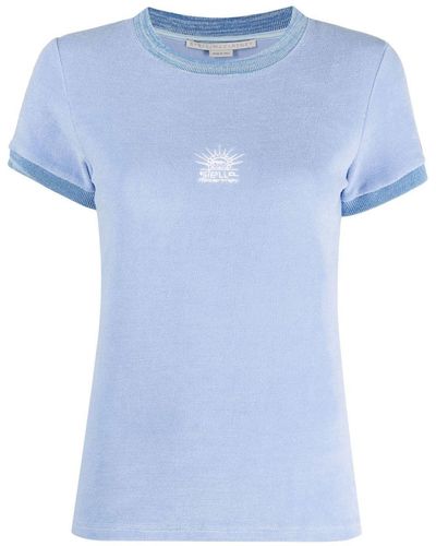 Stella McCartney ステラ・マッカートニー ロゴ Tシャツ - ブルー