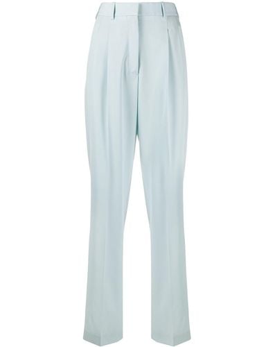 Stella McCartney Pantalon de costume à taille haute - Bleu