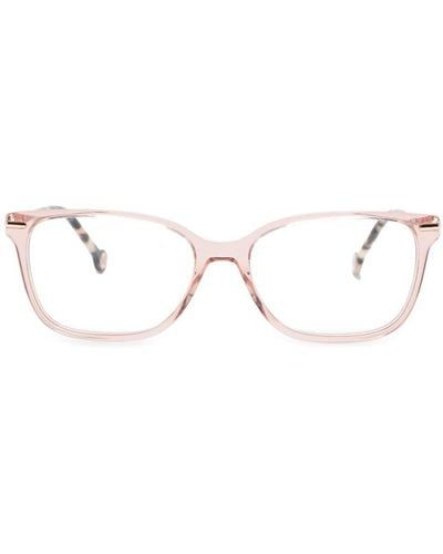 Carolina Herrera スクエア眼鏡フレーム - ナチュラル