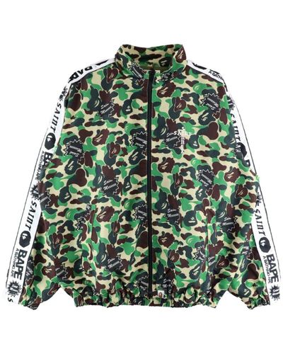 SAINT Mxxxxxx Camouflage-print Bomber Jacket - Green