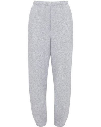 Victoria Beckham Football Organic-cotton Track Pants - Gray