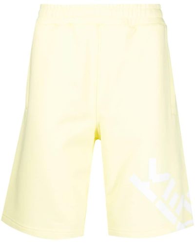 KENZO Pantalones de chándal con logo estampado - Amarillo
