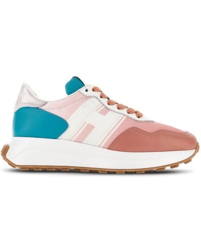 Hogan H641 Leather Sneakers - Pink