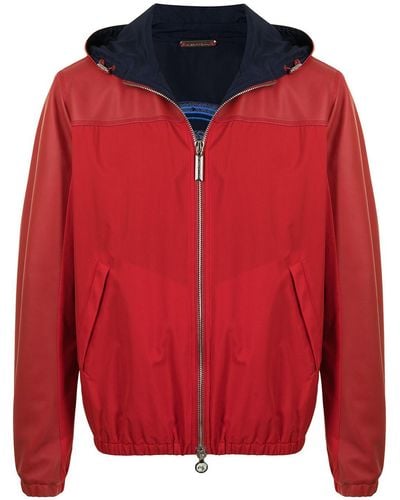 Stefano Ricci Embossed-logo Sleeve Jacket - Red