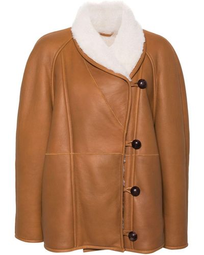 Isabel Marant Alinae Leather Coat - Brown