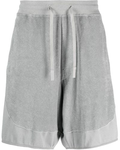 Stone Island Shadow Project Panelled Drawstring-waist Shorts - Grey