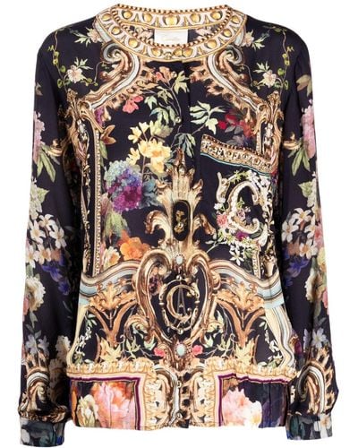 Camilla Play Your Cards Right Silk Bomber Jacket - Black