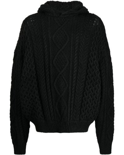 Fear Of God Core 23 Cable Knit Hoodie - Black