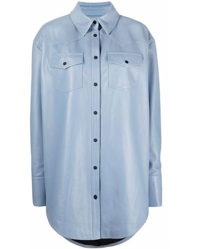The Mannei Camisa Patras oversize - Azul