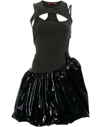 OTTOLINGER Asymmetric Puffball Mini Dress - Black