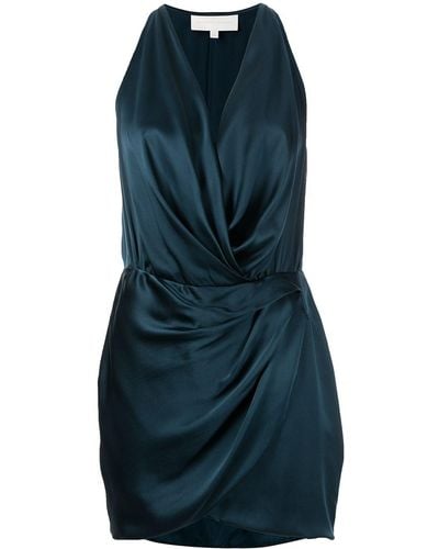 Michelle Mason Robe longue à dos nu - Bleu