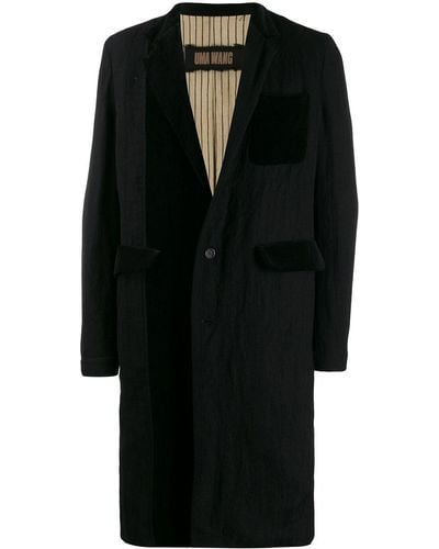 Uma Wang Classic Single-breasted Coat - Black