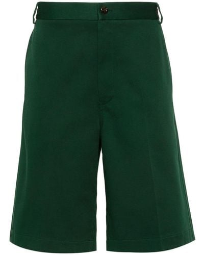 Gucci Sylvie Web-detailed Bermuda Shorts - Green