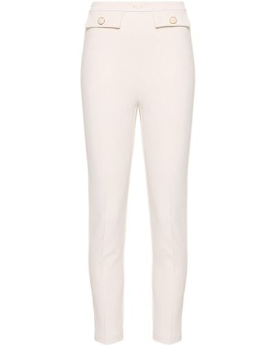 Elisabetta Franchi Pantalones con corte slim - Blanco