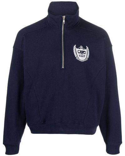 Sporty & Rich Sweatshirt With Logo - Blue