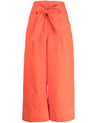 3.1 Phillip Lim Pleat-detail Belted Cropped Trousers - Orange