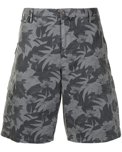 PT01 Leaf-print Bermuda Shorts - Grey