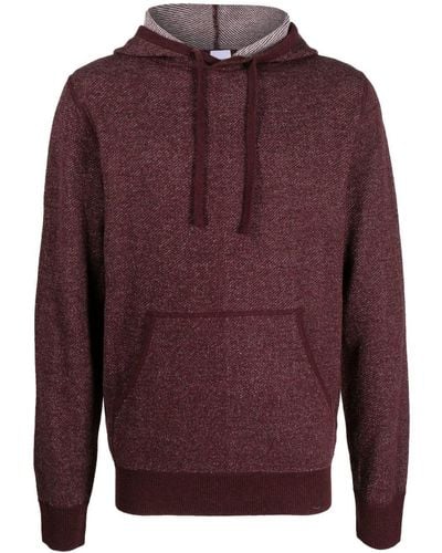 Aspesi Hoodie en maille chinée - Rouge